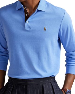 Classic Fit Soft Cotton Long-Sleeve Polo Shirt