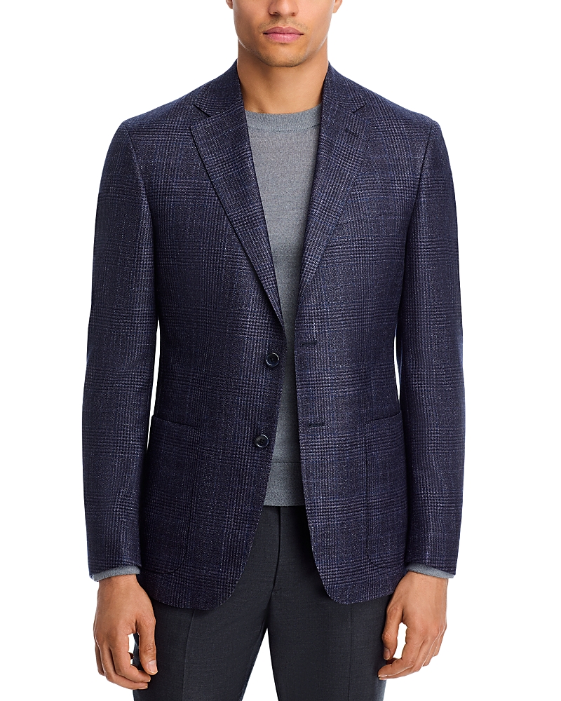 The Men's Store At Bloomingdale's Loro Piana Wool, Silk & Cashmere Fabric Plaid Unstructured Regular In Purple
