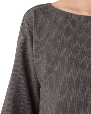 Bateau Neck Three-Quarter Length Top