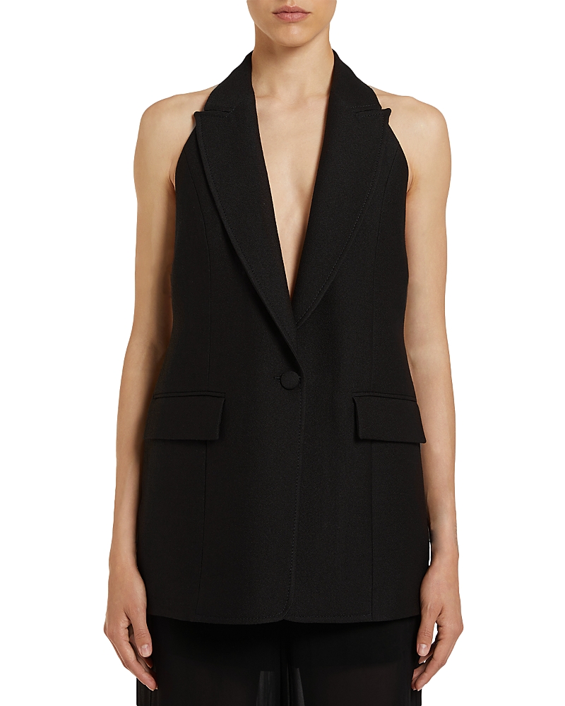 Marella Body Black Sleeveless Blazer In Black