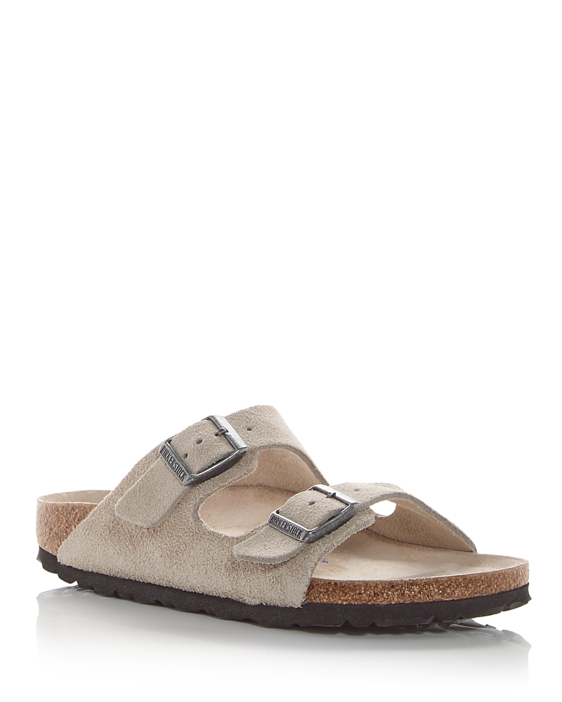 Birkenstock Buckle Logo Suede Sandals