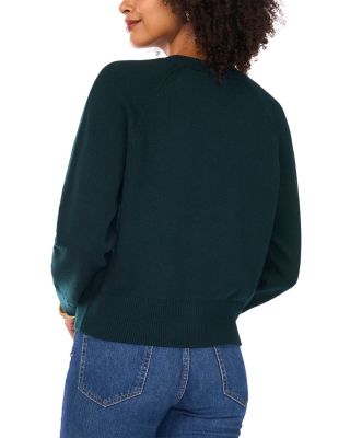 Raglan Sleeve Crewneck Cardigan