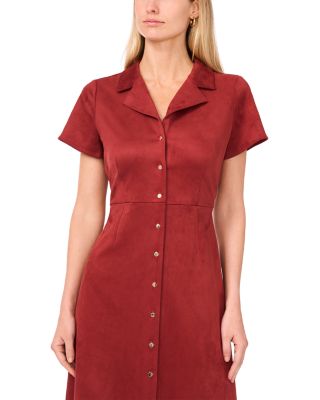 Tie Back Button Down Midi Dress