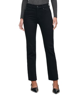 Mara Straight Mid Rise Instasculpt™ Ankle Jeans in Black