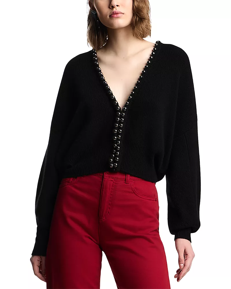Emporio Armani Metallic Sphere Trim Sweater