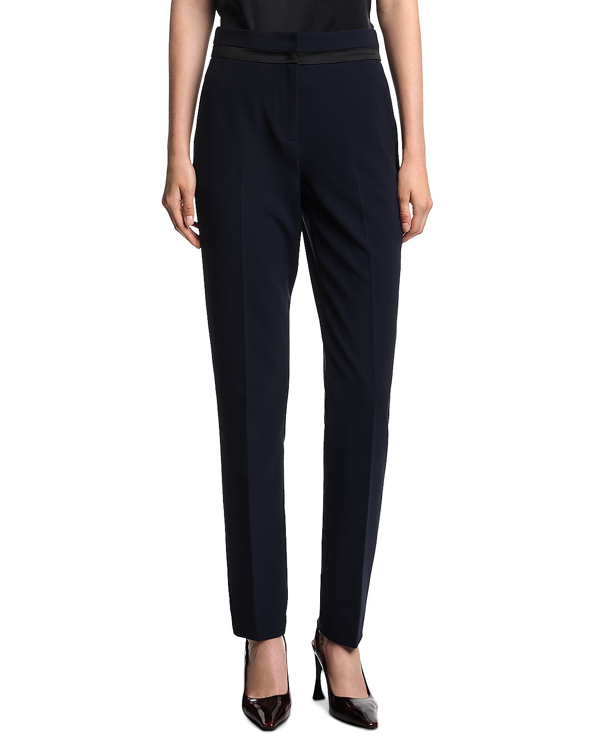 Emporio Armani Satin Striped Pants