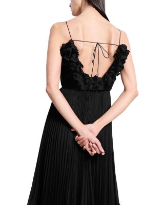 Shirring Ruffle Gown