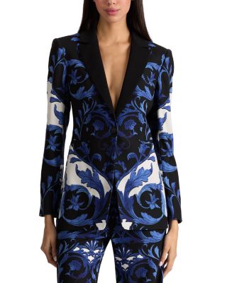 Breann Fitted Long Printed Blazer