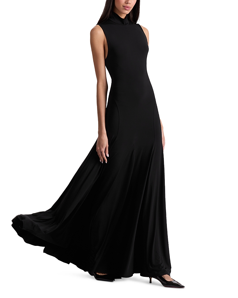 Alice And Olivia Augusta Open Back Maxi Dress In Black