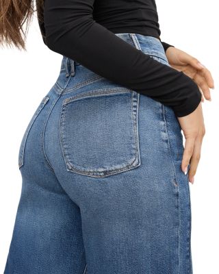 Good Skate Cropped Wide Leg Jeans in Indigo1005