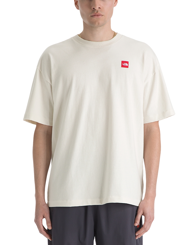 The North Face Tnf Red Box Relaxed Fit Logo Tee In White
