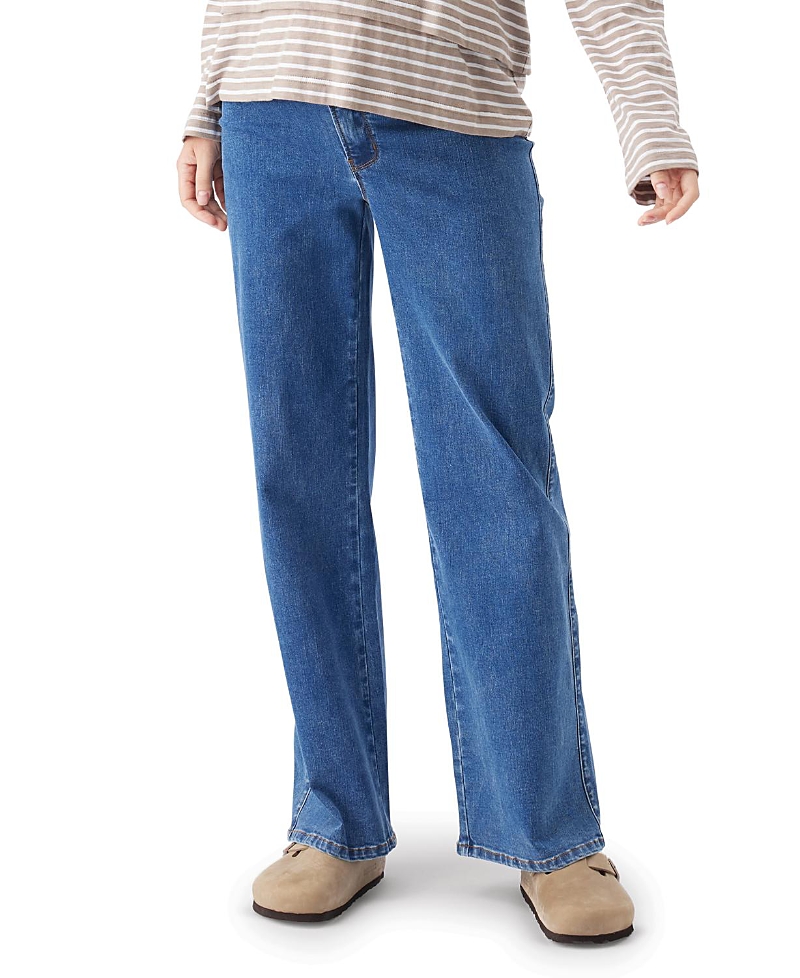 Ripe Maternity Kyle Wide Leg Jean In True Blue Wash In Blue