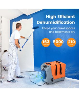  180 PPD Commercial Dehumidifier Crawl Space Dehumidifier with Pump & Drain Hose