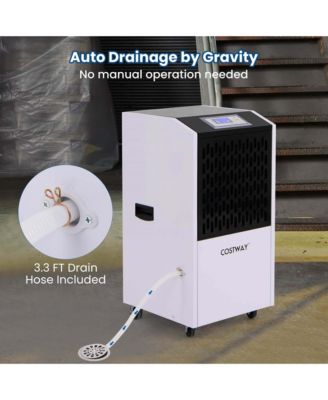  250 Pints Commercial Dehumidifier Industrial Heavy Duty Dehumidifier with Drain Hose