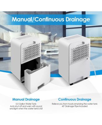  32 Pints 2000 Sq. Ft Dehumidifier for Home & Basements w/3-Color Digital Display