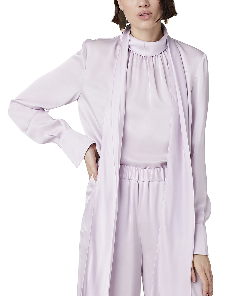 Toccin Veronica Pussy Bow Blouse In Purple