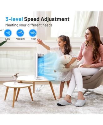 14'' Mini Oscillating Tower Fan Electric Desk Fan with 3 Speed & Timer