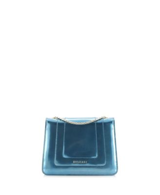 Small Serpenti Forever Square Shoulder Bag Metallic Leather