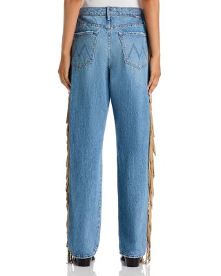 The Fringe Halfpipe Button Sneak High Rise Jeans in Folk Star