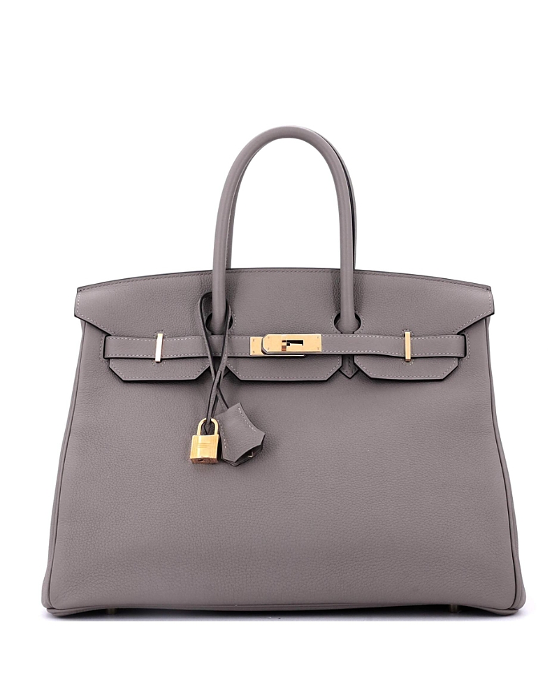 Pre-owned Pre-owned Hermes Hermes Birkin 35 Handbag Grey Togo With Gold Hardware In Gray