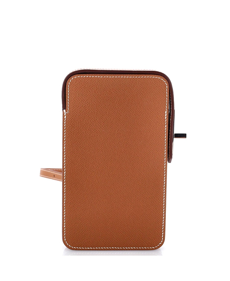 Pre-owned Pre-owned Hermes Hermes Hac A Box Phone Case Epsom In Brown