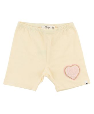 Girls' Heart Patch Jersey Biker Short - Baby, Little Kid