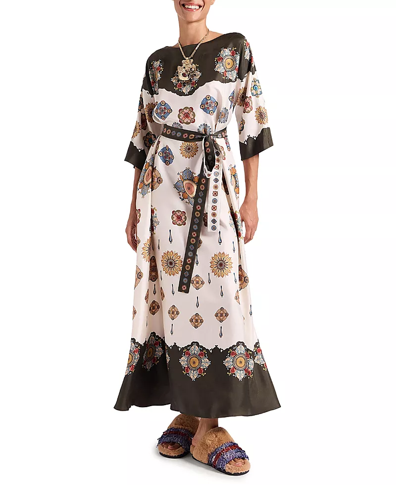La DoubleJ Muumuu Round Neck Nucleus Placee Dress