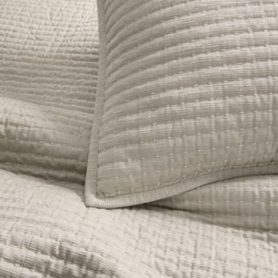 Channel Stitch Coverlet King Sham Set - Exclusive