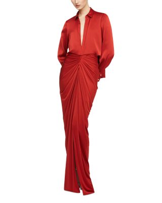 Katrine Jersey Satin Gown