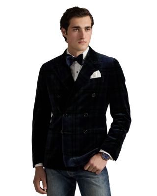 Polo Tailored Plaid Velvet Jacket