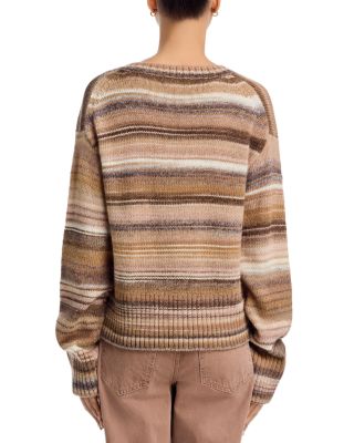 Diora Striped V Neck Sweater