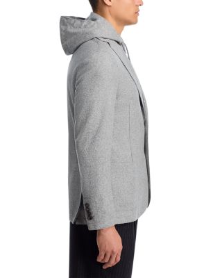 Flannel Slim Fit Sport Coat with Removable Full Zip Hoodie