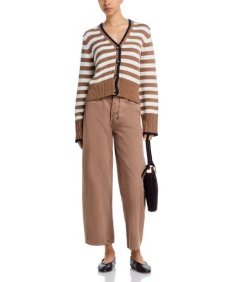 Ryder High Rise Barrel Jeans in Tan Sierra