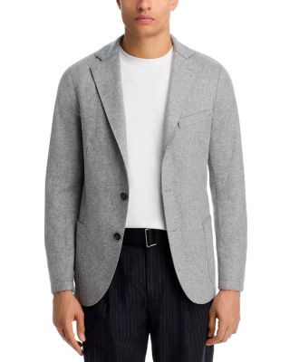 Flannel Slim Fit Sport Coat with Removable Full Zip Hoodie