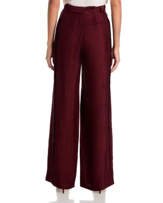 Crinkled Satin Trousers