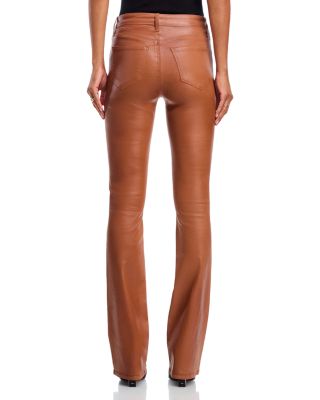 Selma High Rise Sleek Baby Bootcut Jeans in Cognac Coated