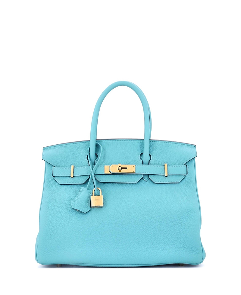 Pre-owned Pre-owned Hermes Hermes Birkin 30 Handbag Blue Togo With Gold Hardware