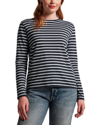  Women's Long Sleeve Striped T-Shirt