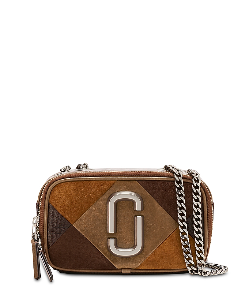 Marc Jacobs The Snapshot Patchwork Leather Crossbody Bag In Brown