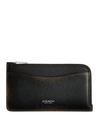 New York Leather Zip Card Case