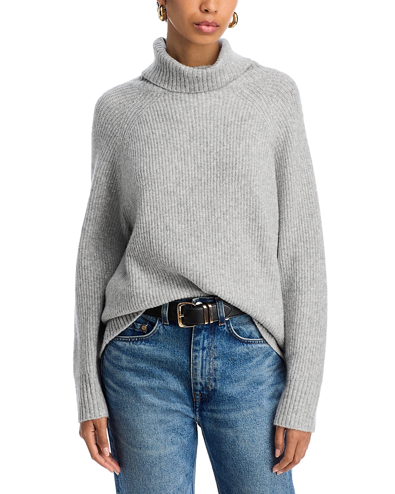 French Connection Emilia Oversize Turtleneck Sweater In Gray