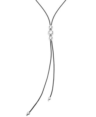  Triple-Bead Leather Necklace