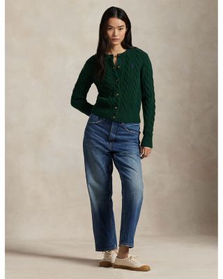 Cable Knit Wool Cashmere Cardigan