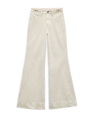 Skylar High Rise Trouser Jeans in Sand Stone