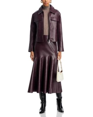 Kayleigh Faux Leather Bomber Jacket