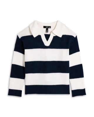 Girls' Striped Rugby Sweater, Big Kid - Exclusive