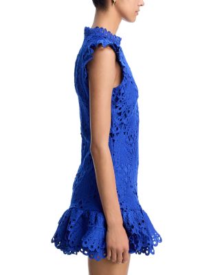 Mock Neck Lace Shift Dress - Exclusive