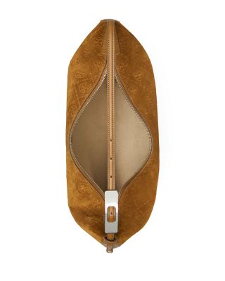 T Monogram Suede Balloon Hobo Bag