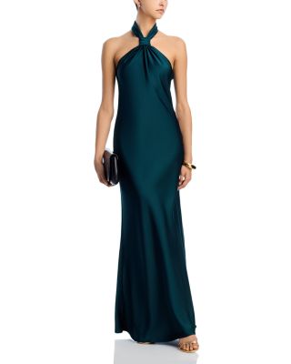AQUA - Knot Halter Gown - Exclusive