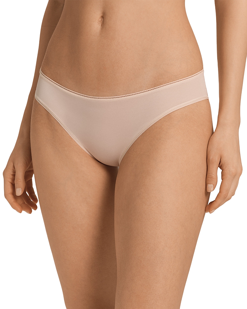 Hanro Smooth Illusion Tulle Bikini In Brown